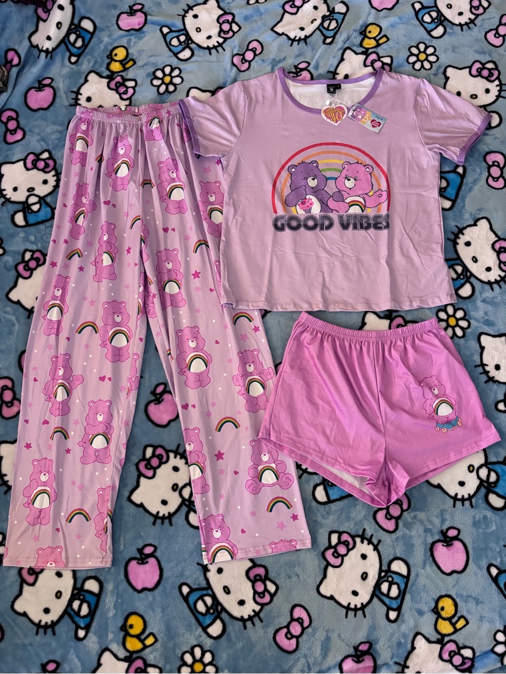 SHEIN Care Bears pajama set